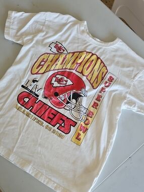 Kansas City Chiefs White Super Bowl Champions T-Shirt